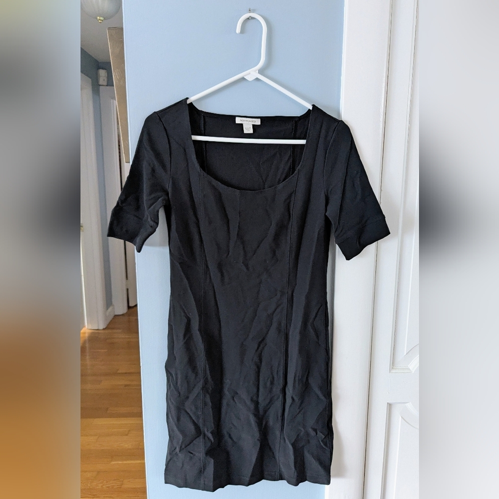 Boston Proper Black Short Sleeve Dress